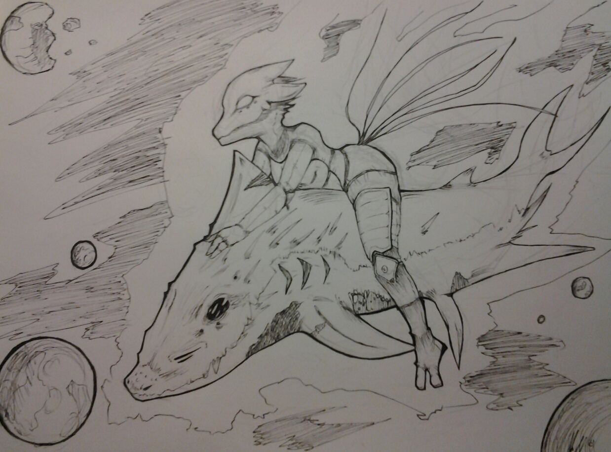 Tozol riding Space Shark