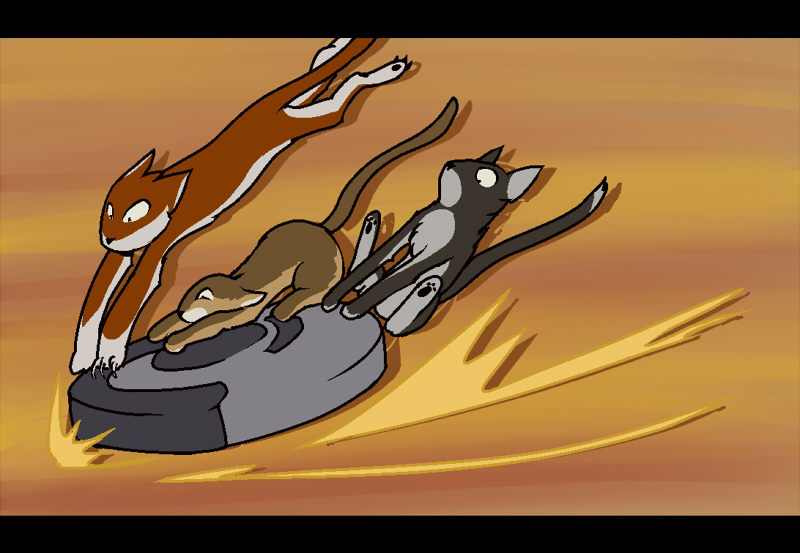 Cats on a Roomba