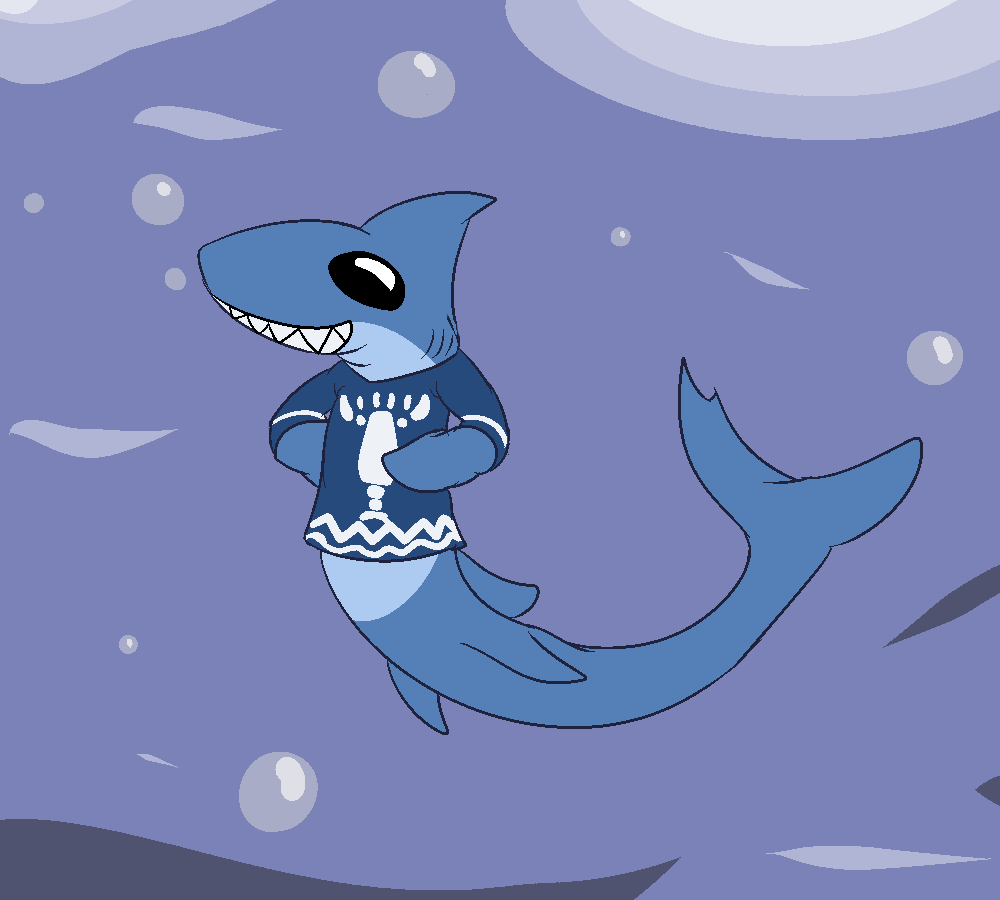 Shark in Link pajamas