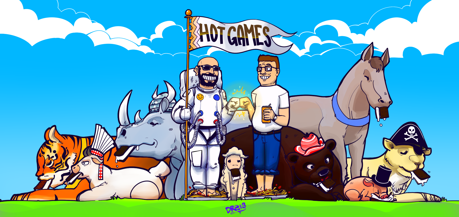 Peaches, Hank and The Zoo Race Animals